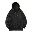 thumbnail image 1 of Hombres Casual Deportes Sólido Deportes Fitness Cremallera Capucha Bolsillo Sudadera Chaqueta Pompotops oipoqjl36628, 1 of 6