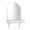 White, variant on Floating Makeup Vanity Desk with Mirror & 3-Color Lights, Wall Dressing Table with Power Outlet, Compact vanity, Large Storage, White / Black