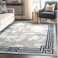 thumbnail image 7 of Well Woven Lezlee Abstract Modern 6'7" x 9'3" Area Rug - Blue Marble Border - For Living Room, Dining Room, Bedroom, 7 of 7
