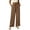 #04 Brown 【Mix, Match & Rotate: Stock Up on Daily Colors】, variant on Women's Cotton Linen Wide Leg Pants, High Waist Tie Front Button Decor Textured Trousers with Pockets All-Day Comfort for Work, Office, Travel, Daily | TruBelle,White 2XL