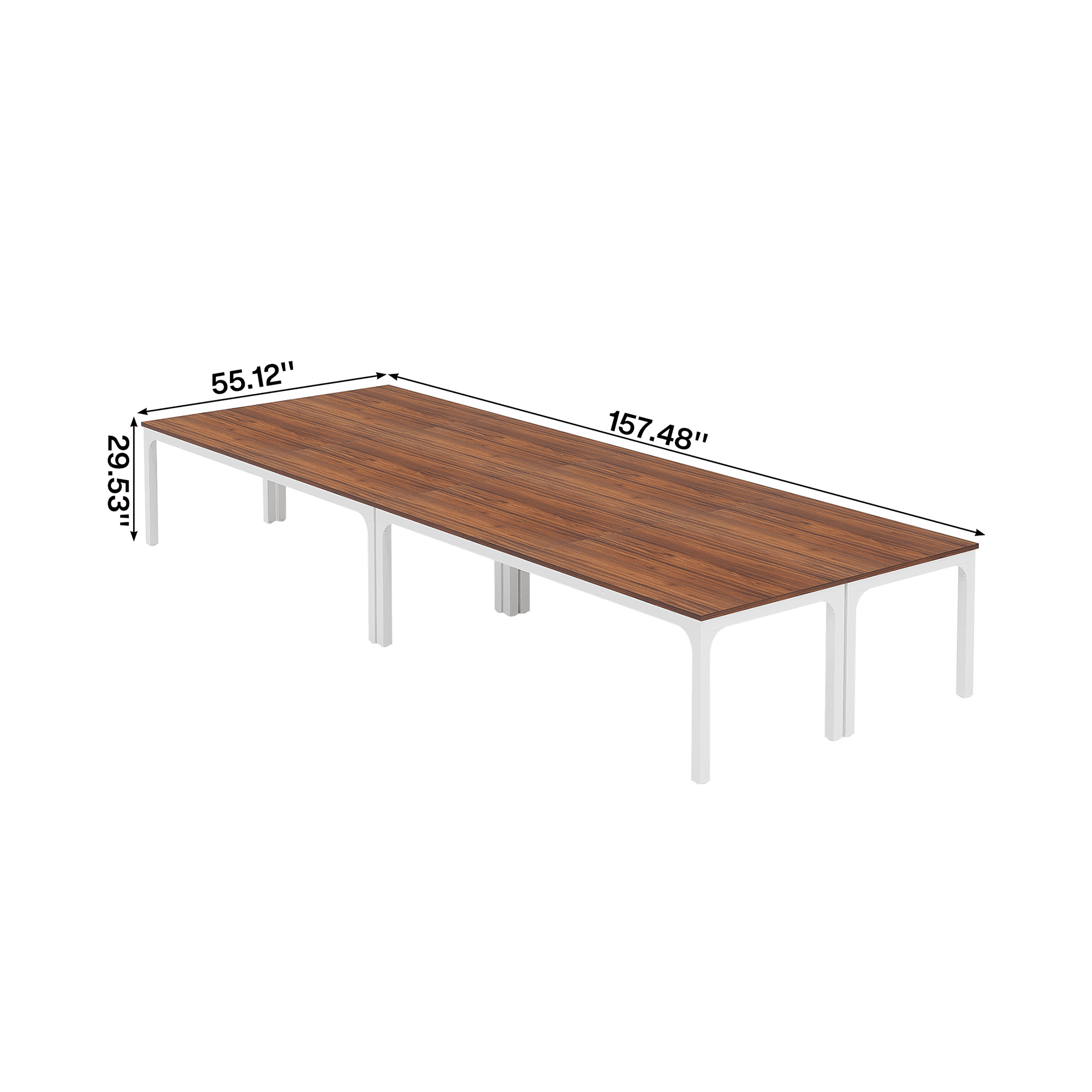 MAYEERTY 78.7 Inch Dining Table, 6-8 Seater Rectangular Table with 25mm MDF Board & Heavy Duty Metal Frame