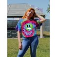 thumbnail image 2 of Toon Style Worried World Tie Dye Spiral Women -Image by Shutterstock, Female Small, 2 of 4