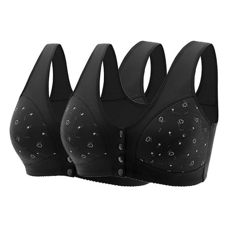 HYSYSB Sports Bras for Women balconette Bras for Women womens Bras No Underwire Full Support strappy Sports Bra bras for Strap Up Bras No Underwire Wireless Bras cotton Sports Bra Black 40