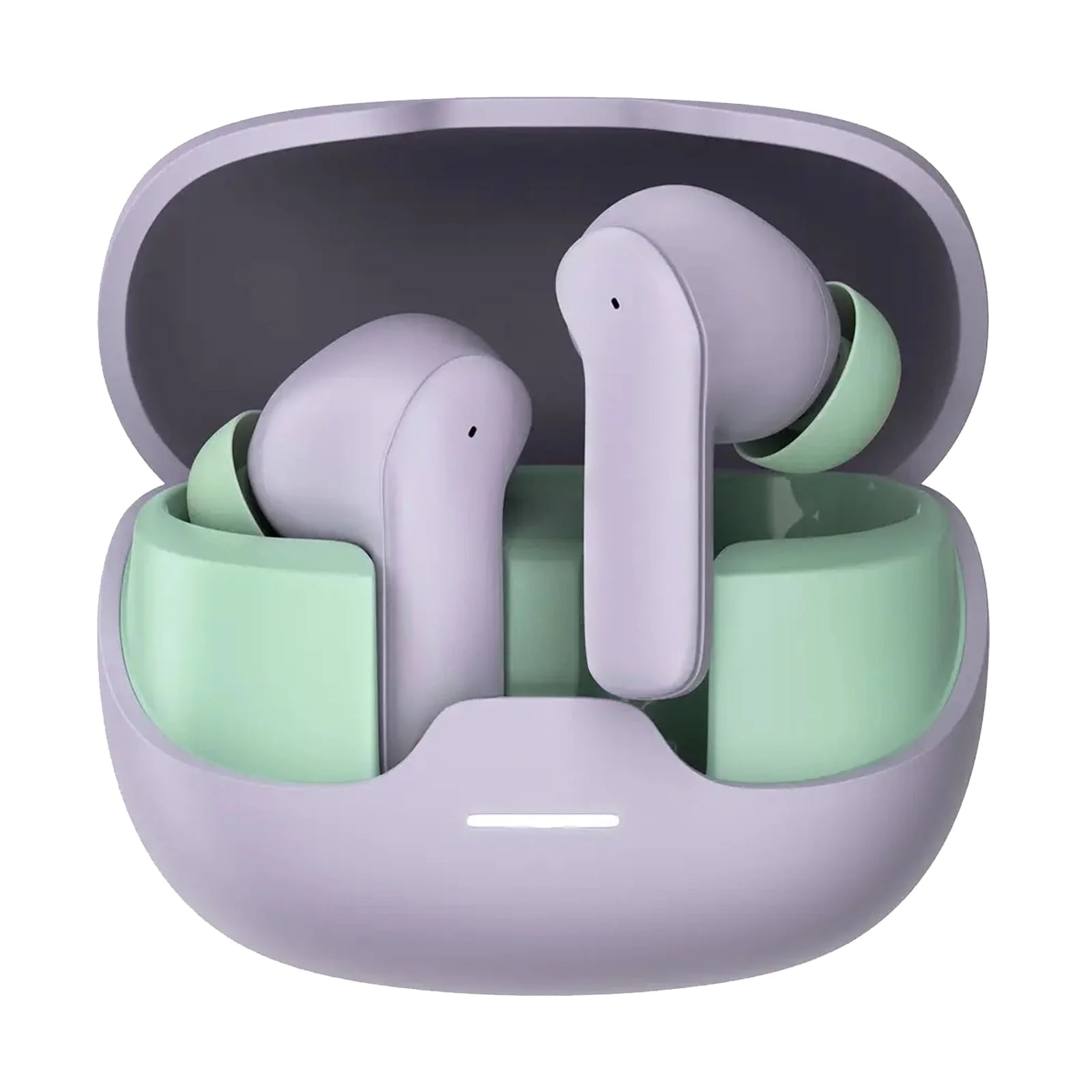 Haysky Wireless Earbuds, Hi-Fi True Wireless Bluetooth Earbuds with 50H Playtime, Comfort Fit Noise Cancelling Earphones for Phone Laptop Sports, Purple