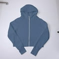 thumbnail image 3 of Ydsxlp Zip Up Hoodie Jackets for Women Womens Zip Up Hoodie Cropped Sweatshirts Thumb Hole Jackets Womens Hoodies Fall Outfits Blue 2 XL, 3 of 8