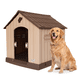thumbnail image 1 of Casa Para Perro Grandes MascoAmigo con Puerta Térmica 98x94x98 cm Café, 1 of 8