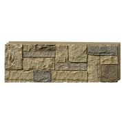 NextStone Polyurethane Faux Stone Siding Panel- Castle Rock Windsor Buff 15.25 in. x 43.25 in. for Home Improvements/ DIY Friendly (4-Pack)