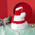thumbnail image 1 of Fiudx Ofertas Y Liquidación Gorro Navideño Para Niños, Regalo De Navidad, Gorro Navideño Para Niños, Gorro De Felpa A Rayas Rojas Y Verdes Con Costuras Navideñas, 1 of 3