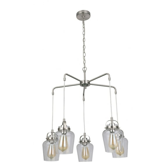 53525-BNK Craftmade Lighting Trystan - Five Light Chandelier in Transitional Style - 27.5 inches wide by 22 inches high-Brushed Polished Nickel Finish