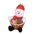 thumbnail image 1 of Yuarrent Cesta de almacenamiento de dulces de Feliz Navidad Decoración de Navidad Cestas de almacenamiento de Papá Noel Kits de decoración para fiestas pupazzo di neve S Yuarrent JR1136-02, 1 of 6
