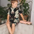 thumbnail image 4 of Balery Vintage Sunflower Cow Conjunto de Pijama Infantil de Manga Corta con Estampado – Ropa de Dormir de Algodón Suave-Large, 4 of 6