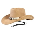 thumbnail image 3 of jiaxiM Womens Cowboy Hat Classic Western Cowboy Jazz Hat Sun Protection Wide Brim Comfortable for Daily Wear Outdoor Travel and Casual Outfits, 3 of 7