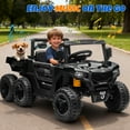 thumbnail image 5 of Track Seven 24V Ride on Dump Truck, 400W 6-Wheel Ride on UTV Car for Big Kids with Electric Dump Bed, Remote Control, Music, Lights, Spring Suspension, 24V Ride on Toy Car for Kids Aged 3+, Black, 5 of 7