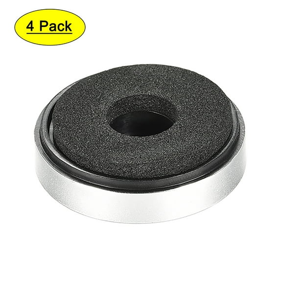 4Pcs D30xH8mm patas de plástico base anti-vibración soporte para amplificador de guitarra HiFi tono plateado