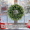 thumbnail image 5 of 20'' Large Boxwood Wreath for Front Door, Porch, Window- Artificial Boxwood Leaves Greenery Outdoor Wreath for Home, Farmhouse Wall Decor- Spring, Summer, Fall, All Seasons, 5 of 5