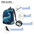 thumbnail image 4 of Naloa Whimsical Underwater Fantasy Canvas Backpack for Men Women Rucksack Casual Travel Daypack College Tote Satchel Bookbag for Teens-Medium, 4 of 7