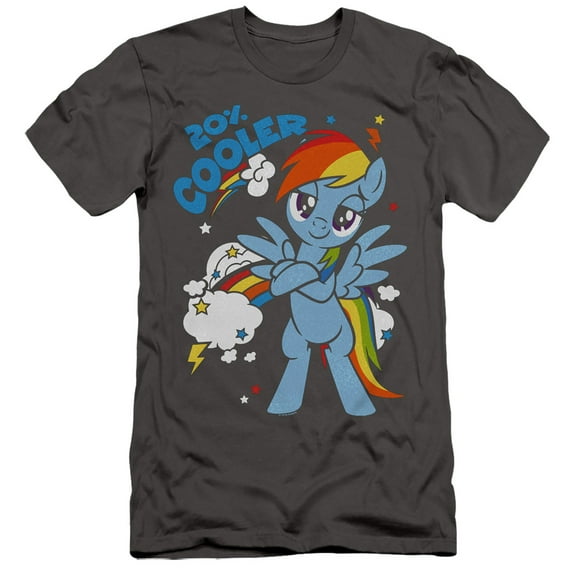 My Little Pony TV 20 Percent Cooler S/S Adult 30/1 T-Shirt Charcoal