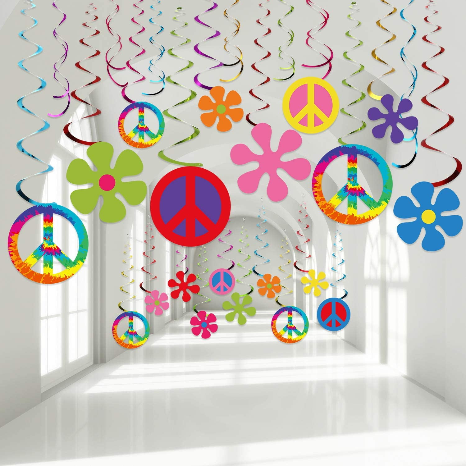 PEACE & FLOWER - 60s Party Decorations, Hippie theme – PARTY GOAT