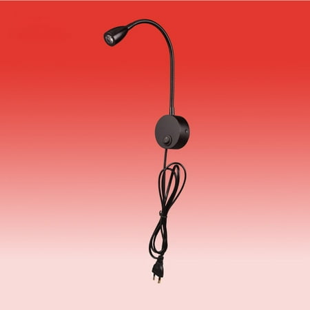 Flexible Gooseneck Arm Reading Light Wall Mounted 360 Degree Led Bedside Light White Eu Plug