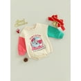 thumbnail image 3 of Bagilaanoe Newborn Baby Girl Boy Christmas Romper Sweatshirt Long Sleeve Bodysuit Santa Claus/Tree Print Pullover 6M 12M 18M 24M Infant Fall Tee Tops, 3 of 8