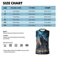 thumbnail image 4 of JUNZAN Lonely Night Sky Wolf Men's Sleeveless T Shirts,Sleeveless Muscle Shirts,Sizes S-3XL, 4 of 5