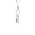 thumbnail image 2 of Angara Natural Ruby Necklace for Women in 14K White Gold (Size-4mm) - July Birthstone Jewelry | Ruby Heart Pendant, 2 of 9