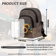 thumbnail image 7 of Xixirimido Butterfly Sunflower Pattern Small Sling Bag Cell Phone Purse Fanny Crossbody Bag for Women Trendy Chest Backpack with Adjustable Strap - Brown, 7 of 7
