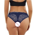 thumbnail image 5 of Bigersell Cotton Underwear Clearance Ladies Underwear Panties Boy Shorts Panty Style P-544 Cotton Plus Size Panties Cotton Thong Briefs Mid Waist Women's Bikini Panties Dark Blue L, 5 of 6