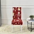 thumbnail image 5 of Christmas Chair Covers, Christmas Chair Covers Stretch, Protective Stretch Chair Covers for Christmas Dining Room Decor, Red Polyester Dustproof Washable Elastic Spandex Chair Slipcovers for Party, 5 of 7
