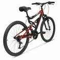 thumbnail image 4 of Hyper Bicycles 24” Shocker Mountain Bike, Youth Ages 13+, Red, 4 of 9