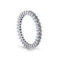 thumbnail image 3 of Natural 1.25Ct Princess Cut Diamond Shared Prong Women's Anniversary Wedding Eternity Band Ring Solid 10k White Gold I SI2, 3 of 3