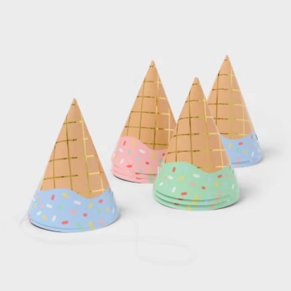 10ct 5" Ice Cream Party Hats - Spritz