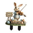 thumbnail image 2 of Estaca de conejo de Pascua Estaca decorativa de conejo para jardín Decoración de patio Decoración de Pascua Estilo C, 2 of 8
