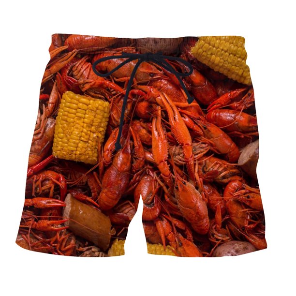 WILLBEST Pantalones Cortos Cortos para Hombre Pantalones Cortos Casuales Sueltos con Estampado 3D de Comida y Personalidad de Moda para Hombre Pantalones de Playa