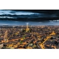 thumbnail image 2 of Bertrande, Arnaud 32x23 White Modern Wood Framed Museum Art Print Titled - Paris by Night, 2 of 4