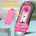 thumbnail image 2 of DIYSELF 1 Pack Razor Blade Scraper with 15 Extra Blades, Scraper Tool for Cleaning Window, Paint, Cooktop, Oven, Glass Stove Top Scraper, Razor Scraper with Buit-In Blade Storage (Pink), 2 of 6