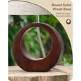 thumbnail image 4 of EDISHINE 13.4" Wood Table Lamp, Small Bedside Lamp with Beige Linen Lampshade & ON-Off Switch, E26 Base, Modern Nightstand Lamp for Living Room, Bedroom, Dark Walnut, 4 of 7