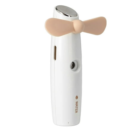 

Handheld Mini Fan Automatic Spraying 13CM Water Replenisher Fan Comfortable For Outdoor White