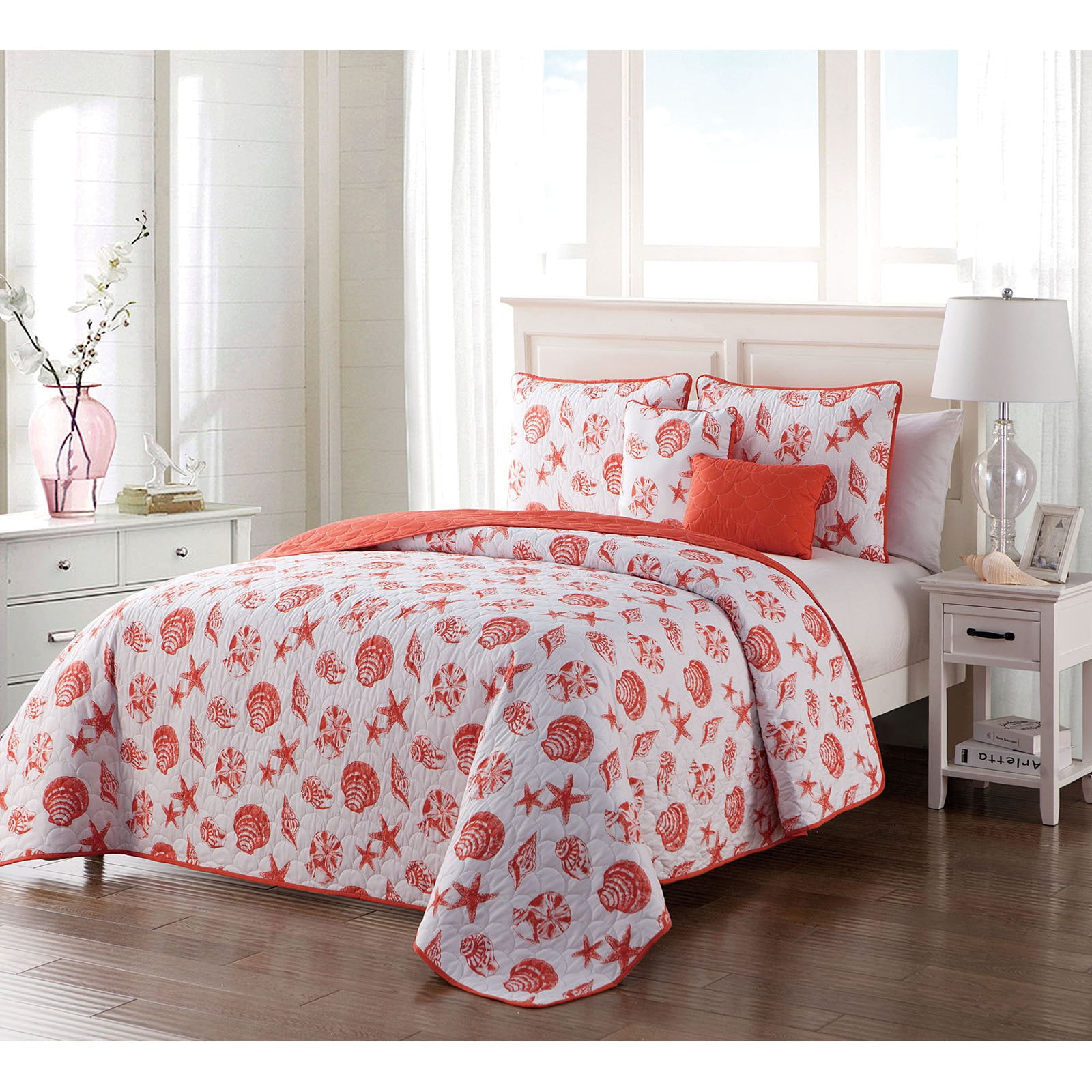 VCNY Home Coastal-Inspired Seashell 4/5 Piece Marco ...