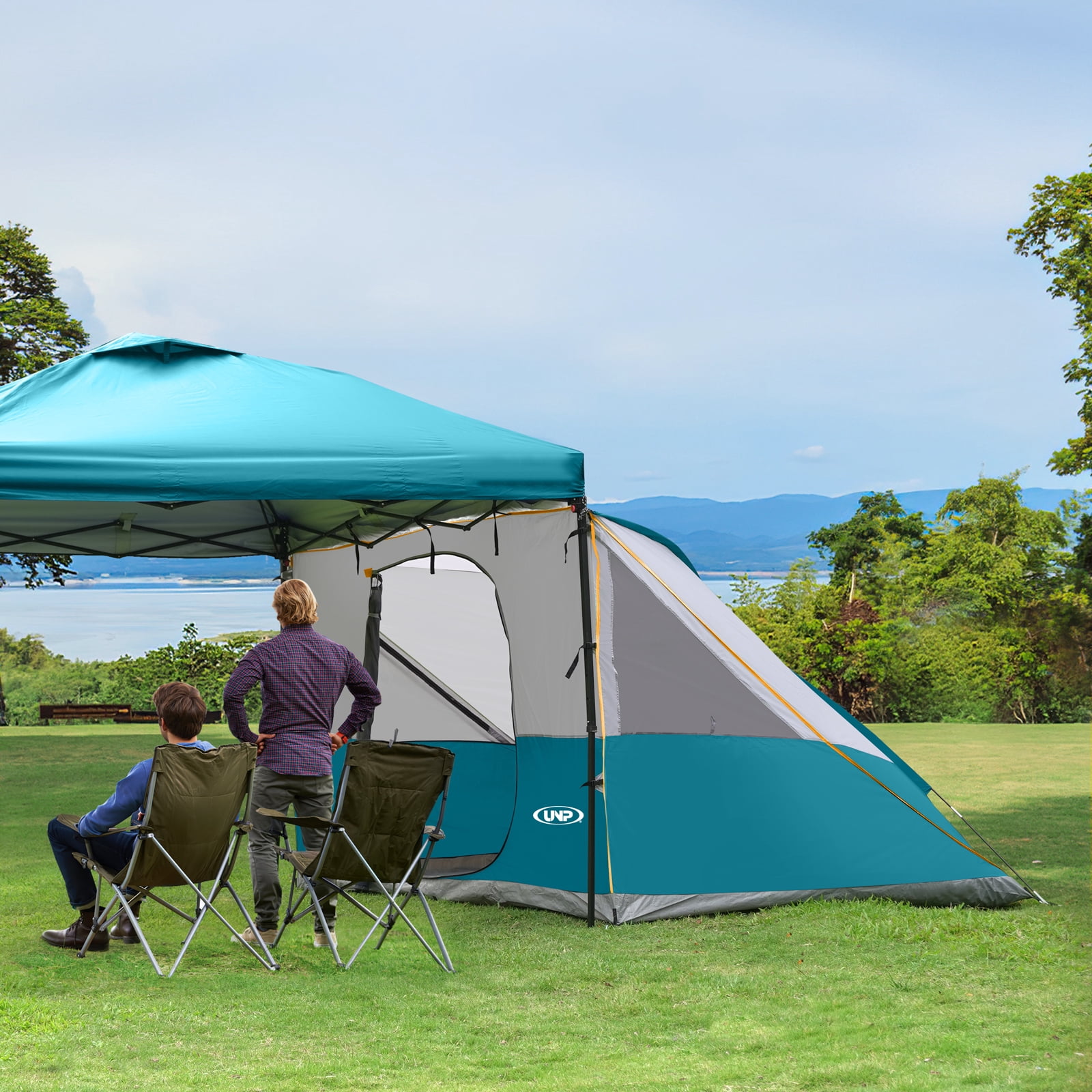 Camping Cube | Pop Up Canopy Side Tent for 10' x 10' Canopies Tent Easy Set Up Gazebo (Canopy/SHELTER NOT Included), Ocean Blue
