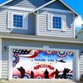 thumbnail image 2 of Happy Veterans Day Patriotic Garage Door Decoration Banner, Large Size Red White Blue Fourth of July Patriotic Backdrop Garage Door Decoration for Greeting Veterans Day,13x6 ft, 2 of 6