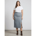 thumbnail image 2 of Womens Plus Size Dressy Office Work Maxi Skirt High Waisted Long Stretch 14 to 24, 2 of 5
