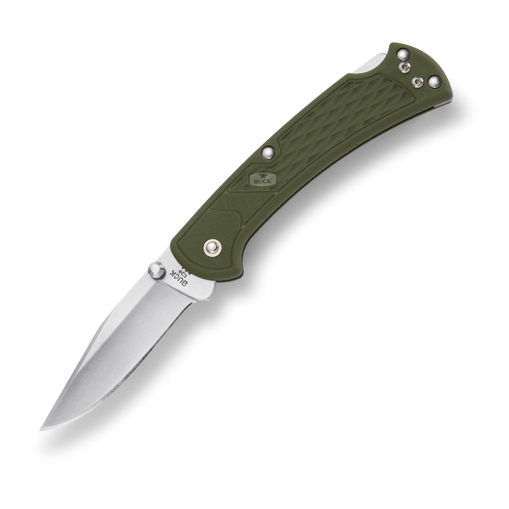 Buck Knives 112 Slim Select Folding EDC Knife, 3” Pocket Knife Blade, Green, 2.5 oz