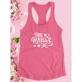 thumbnail image 3 of Mothers Day White Text Racerback Tank Women -Image by Shutterstock, Female XX-Large, 3 of 4