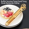 thumbnail image 3 of iaksohdu Food Tong Comfortable Grip Cat Paw Stainless Steel Portable Handheld Bread Clamp BBQ Cooking Clip Kitchen Gadget, 3 of 8