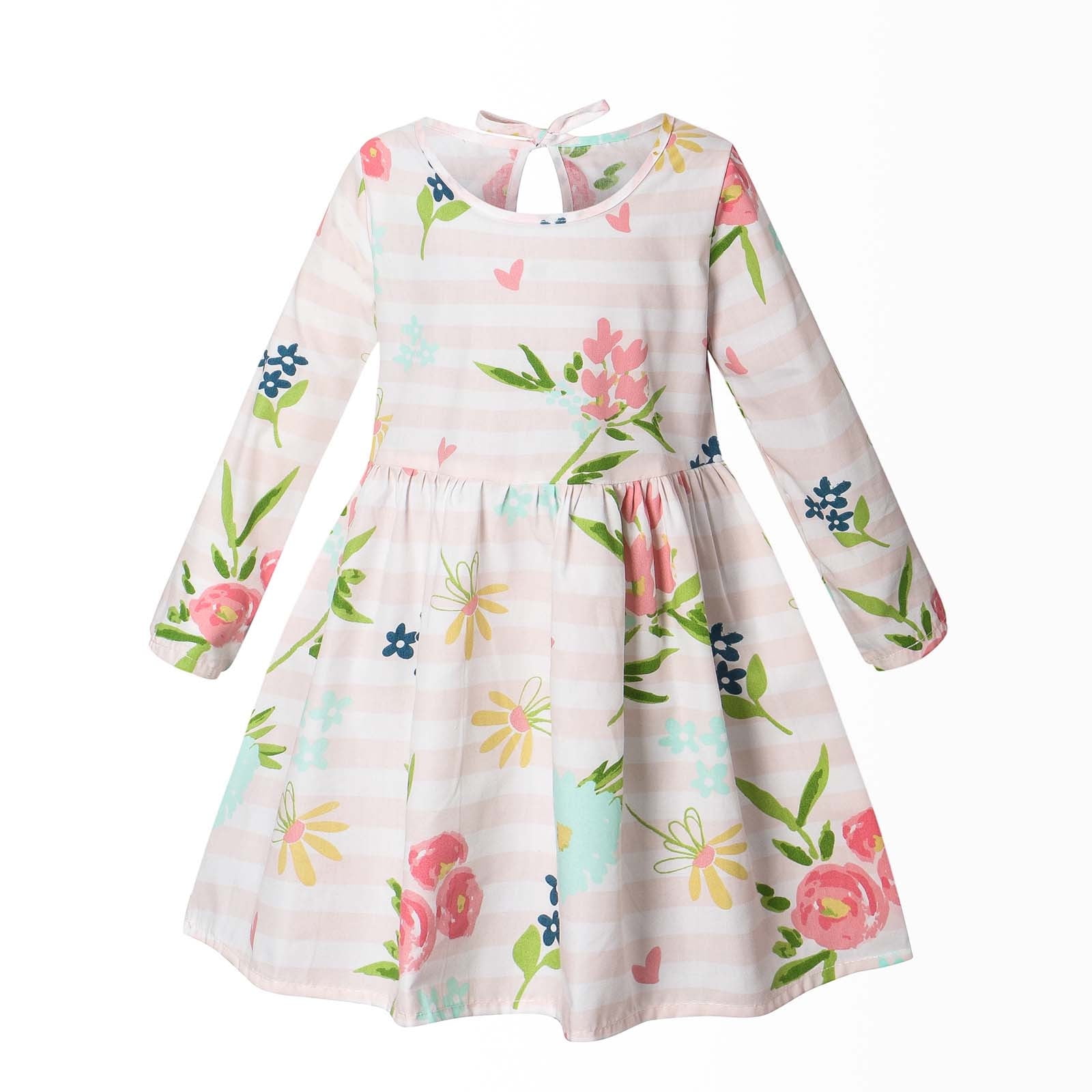 Girls long sleeve cotton dress hotsell