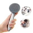 thumbnail image 5 of PAKEWAY Cat Dog Grooming Brush, Kitten Slicker Brush, Pet Self Cleaning Shedding Brush Massage Combs for Cats and Dogs with Short, Medium & Long Hair (Grey), 5 of 6