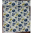 thumbnail image 6 of Blue Floral Block Print Indian Kantha Quilt â€“ Handmade Cotton Bedspread | Indian White Bedding | Queen & King Size Coverlet, 6 of 10