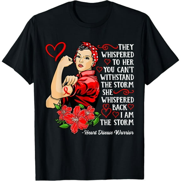 t-shirtWomens Warrior I Wear Red to Fight Heart Disease Awareness T-Shirt mens t shirt,black,women,funny,misfits,men,journey