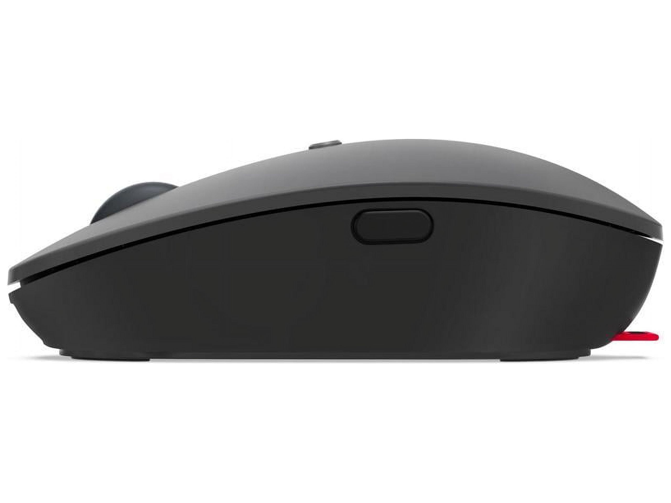 Lenovo Go Wireless Multi-Device Mouse - Wireless Connectivity - USB-C Nano Receiver - Bluetooth 5.0/2.4 GHz Radio Frequency - Blue optical sensor with adjustable DPI - Up to 3-months Battery Life